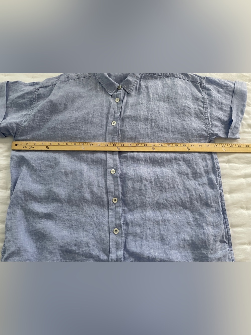 J.Crew Capitaine Light Blue Linen Tie-Waist Shirt Dress Women's XL - Picture 11 of 11